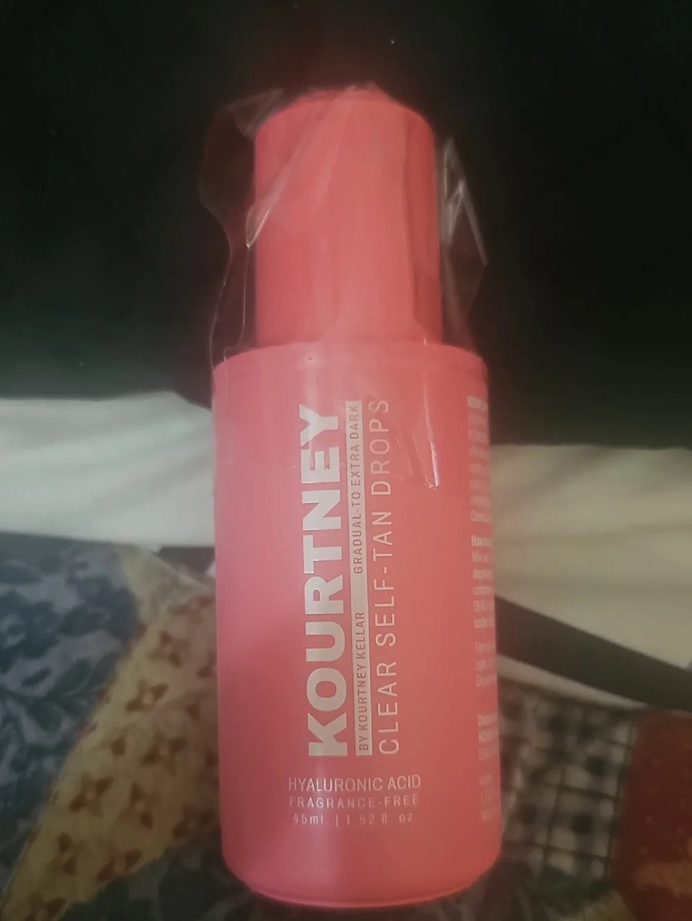 KOURTNEY Clear Self-Tan Drops, Gradual To Extra Dark, 1.52 oz New unused unopen